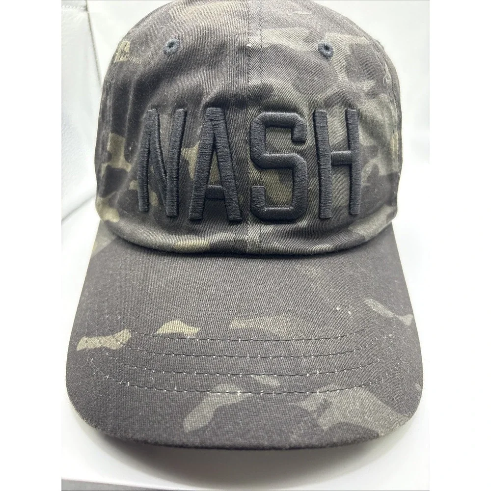 NASH Hat Cap THE NASH COLLECTION Camo Camouflage Adjustable Strap Back OSFM EUC